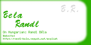 bela randl business card